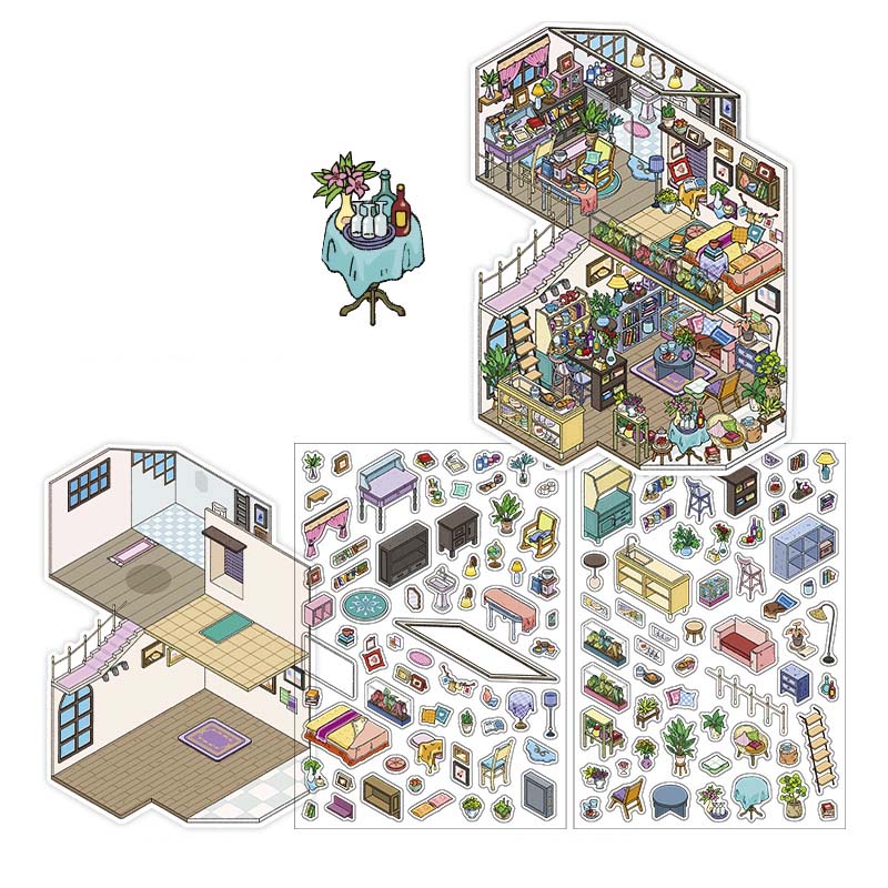 Stickers Escenario 3D My Little Room V11 Oxygen Attic