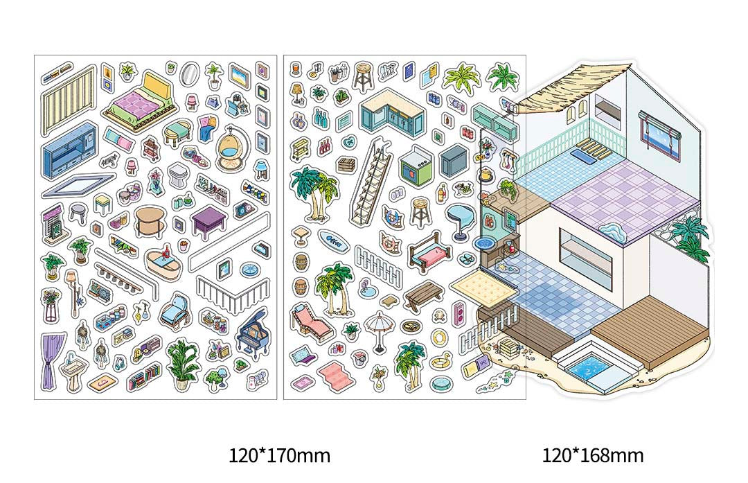 Stickers Escenario 3D My Little Room V11 Sunshine Coastal