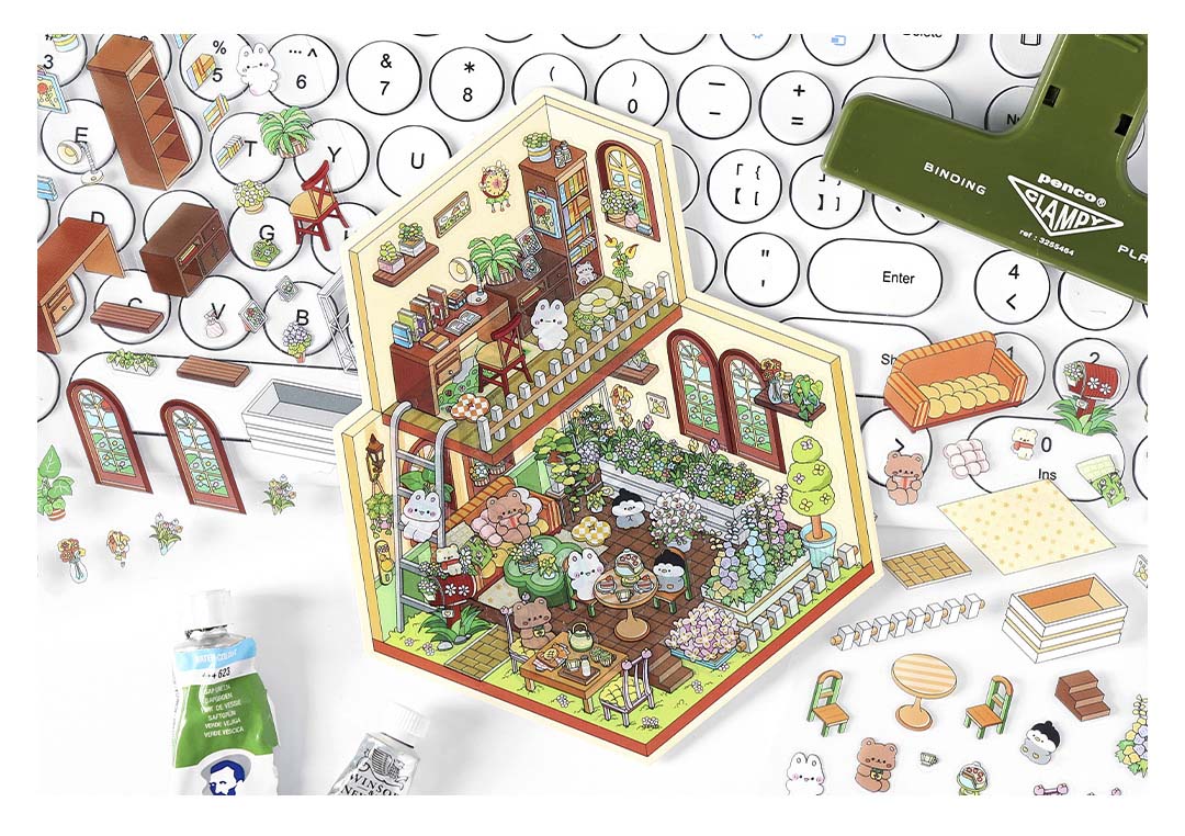 Stickers Escenario 3D My Little House Oxygen Station