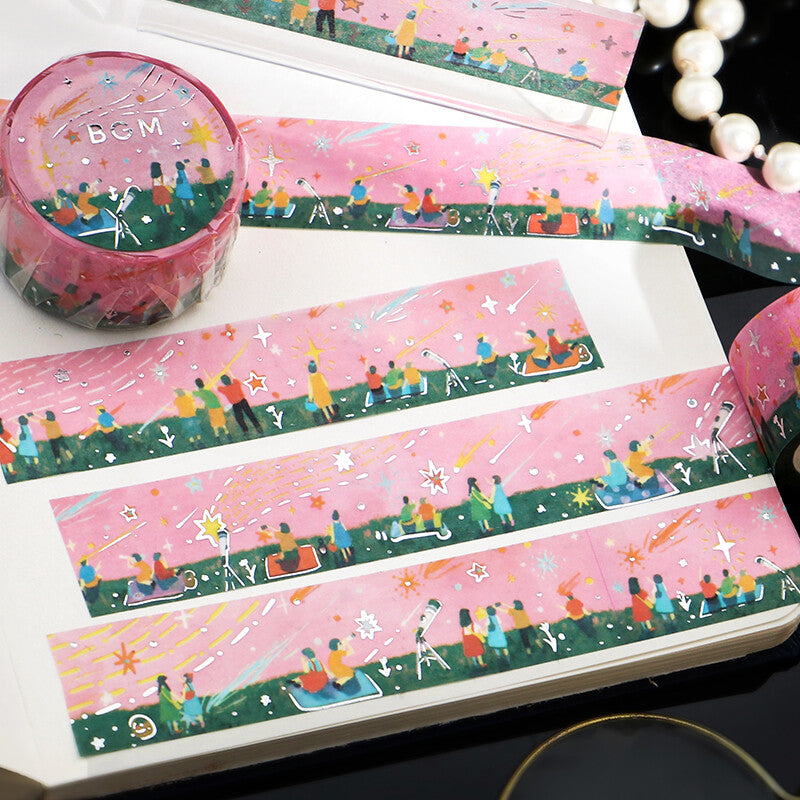 Washi Tape Foil Night of Shooting Stars Watching Stars