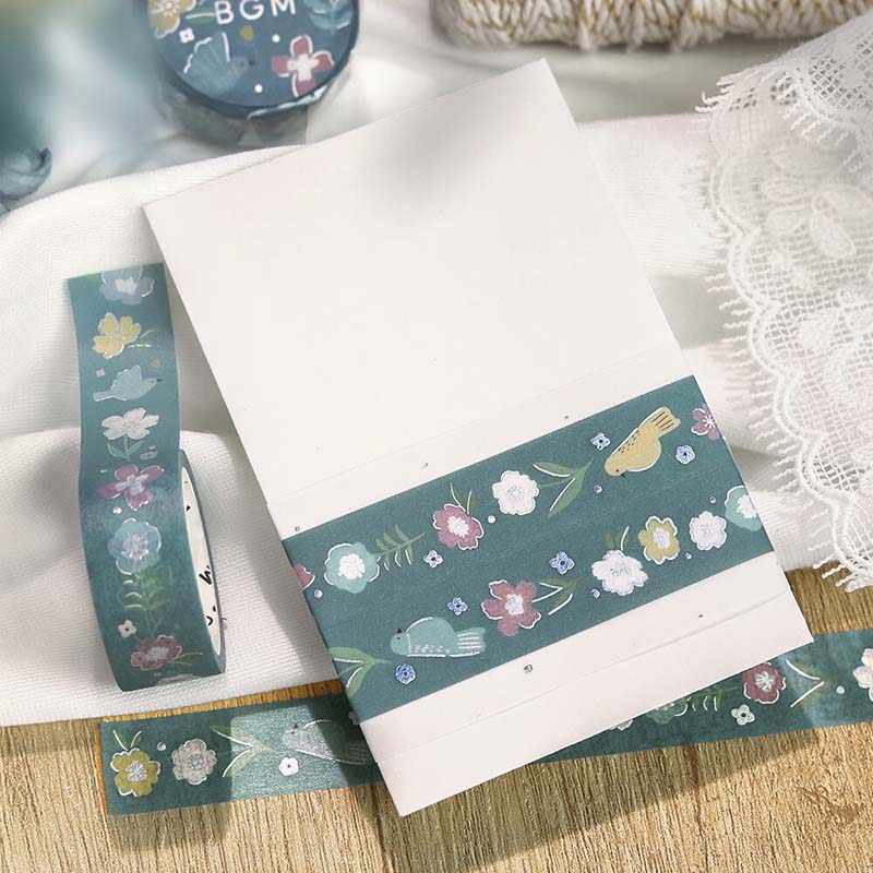 Washi Tape Foil Nordic Forest Melody Flowers