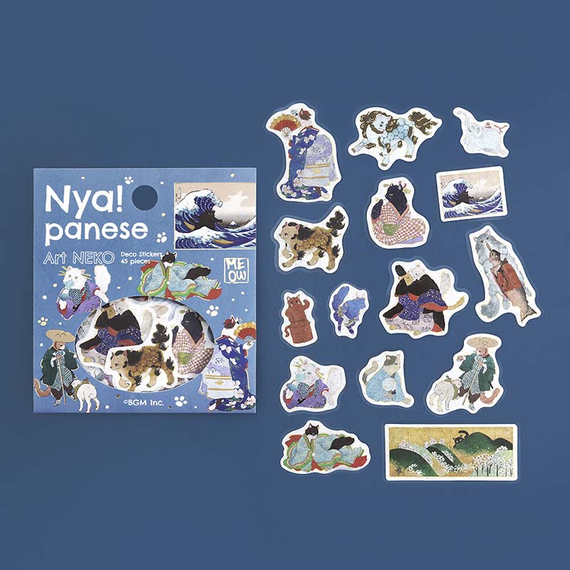Stickers Nyapanese Art NEKO Gundam Blue