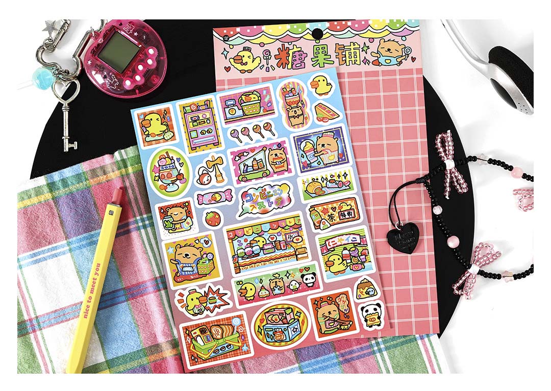 Stickers Open A Small Shop Candy