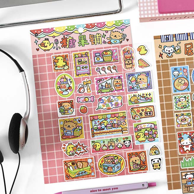 Stickers Open A Small Shop Candy