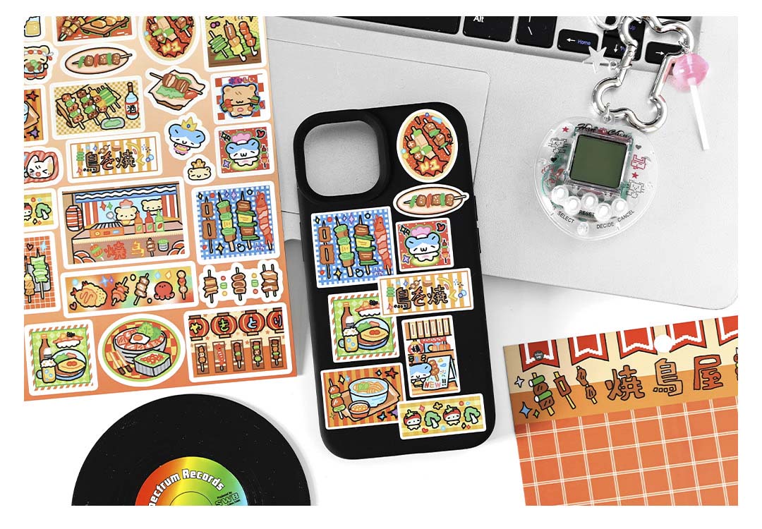Stickers Open A Small Shop Yakitori