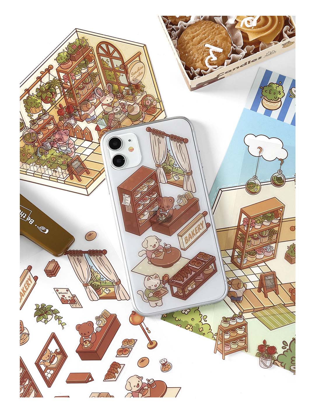 Stickers Escenario 3D Open Today v1 Bakery