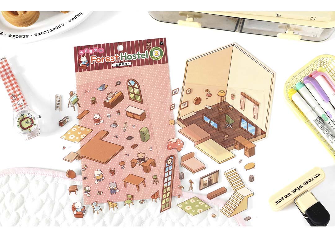 Stickers Escenario 3D Open Today v2 Forest Agency