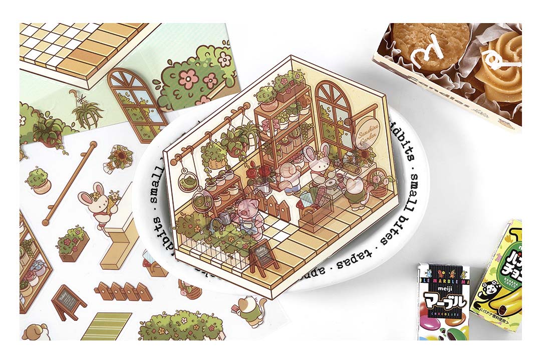 Stickers Escenario 3D Open Today Sunshine