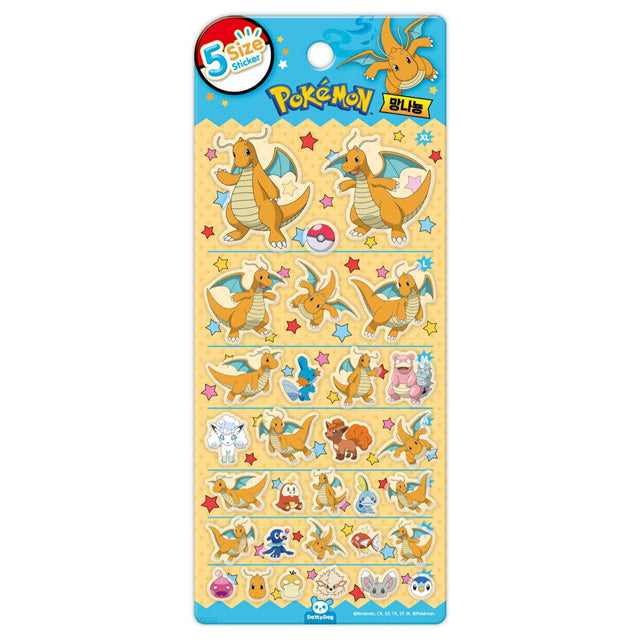 Stickers 5 Size Pokemon Dragonite