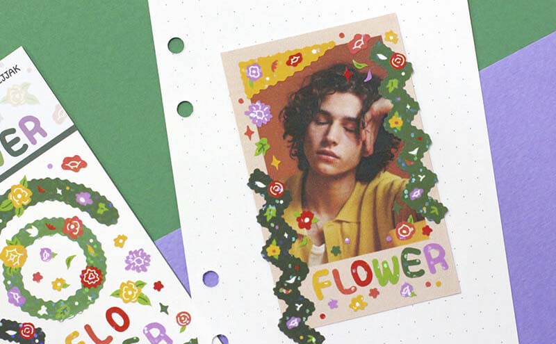 Stickers POLJJAK Frame Flower