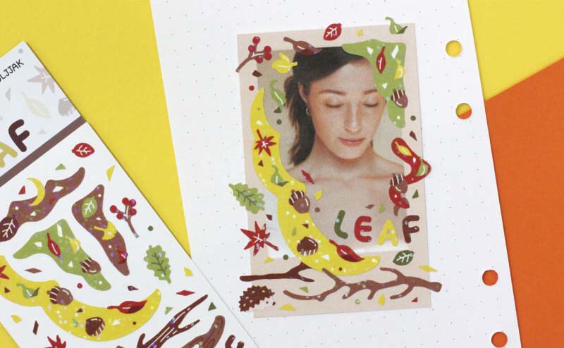 Stickers POLJJAK Frame Leaf