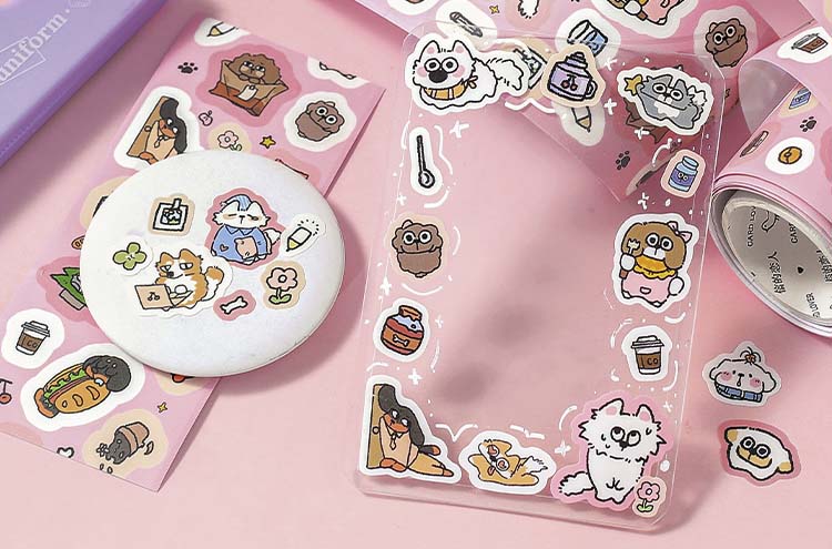 Stickers en Rollo Pupu Daily Pink