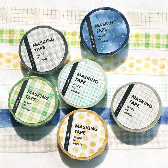 Washi Tape Pattern Check Gray