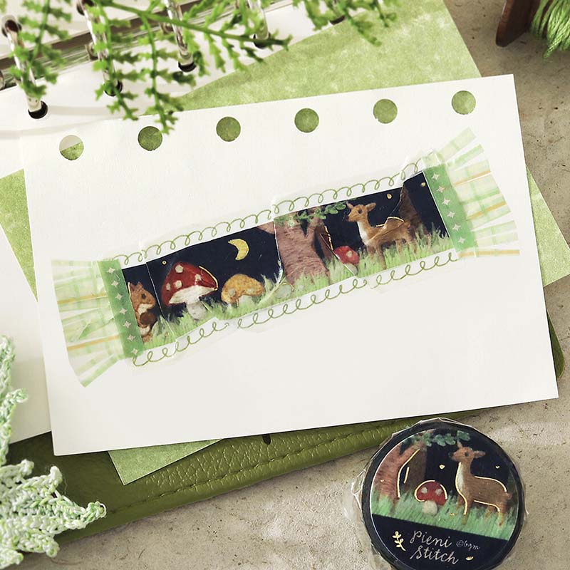 Washi Tape Foil Pieni Stitch Small Forest