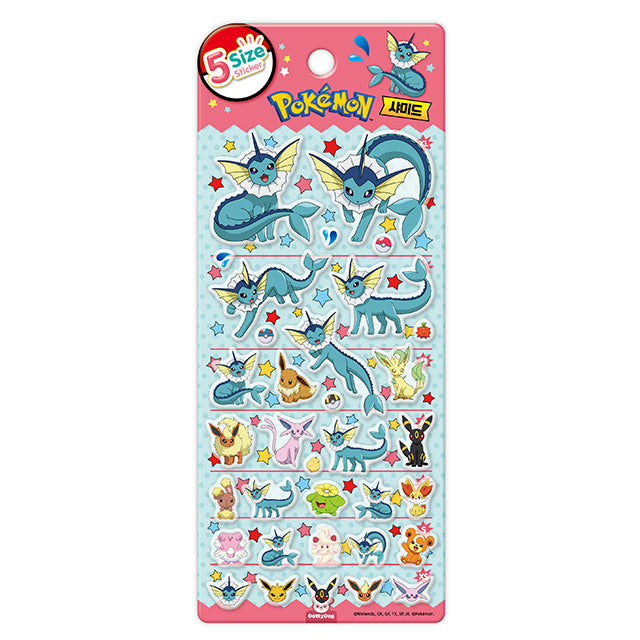 Stickers 5 Size Pokemon Vaporeon