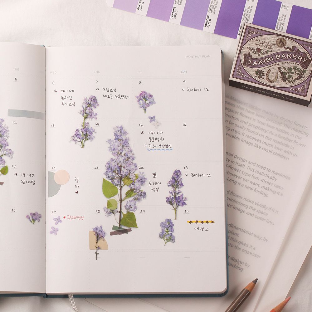 Stickers de Flores Prensadas Lilac