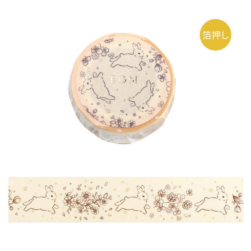 Washi Tape Foil Rabbit Country Fairy Tale