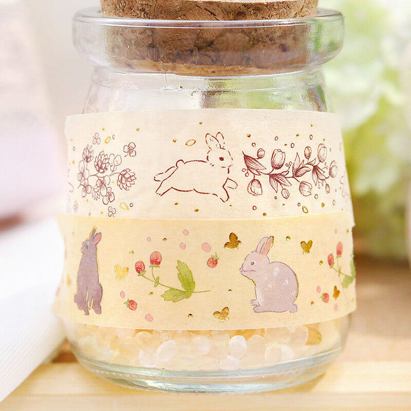 Washi Tape Foil Rabbit Country Fairy Tale