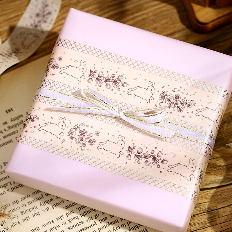 Washi Tape Foil Rabbit Country Fairy Tale