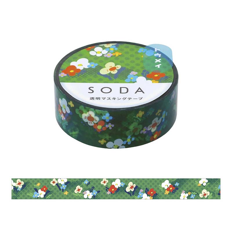 Pet Tape SODA Transparent Flower Garden (15mm)