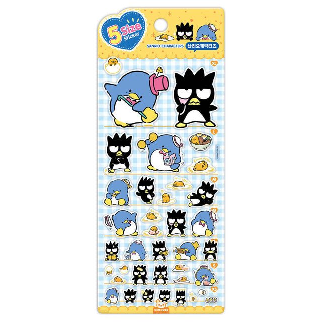 Stickers 5 Size Sanrio Tuxedosam Badtz-Maru Gudetama