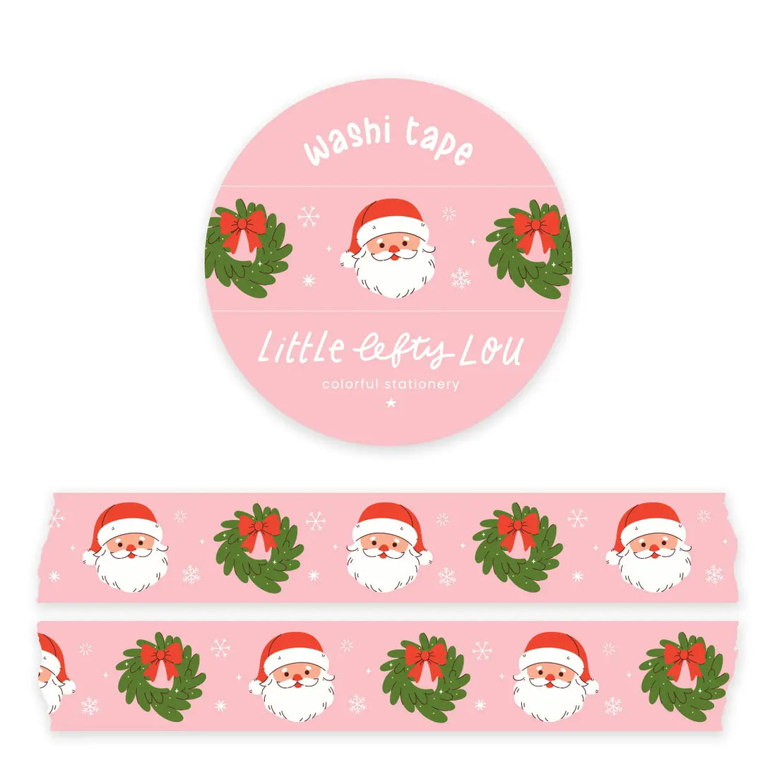 Washi Tape Santa Wreath Christmas