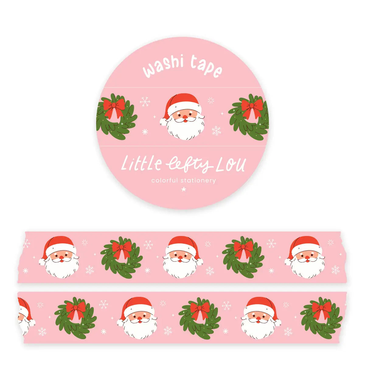 Washi Tape Santa Wreath Christmas