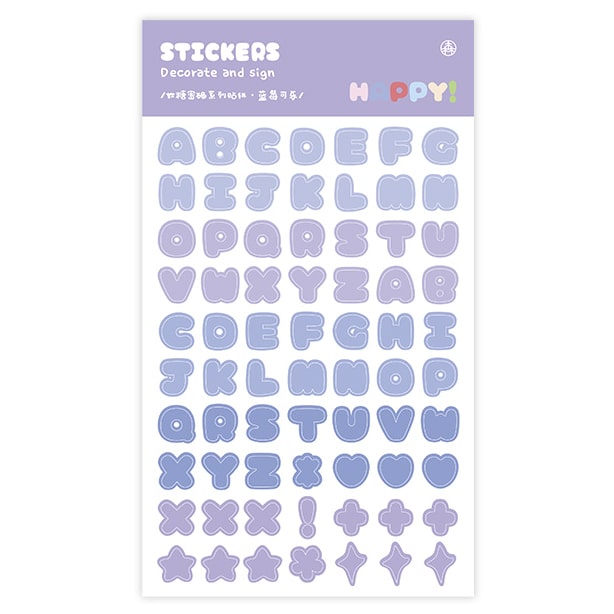Stickers Secret Jelly Alphabet Blueberry