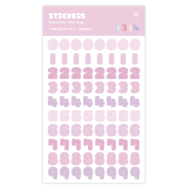 Stickers Secret Jelly Numbers Candy