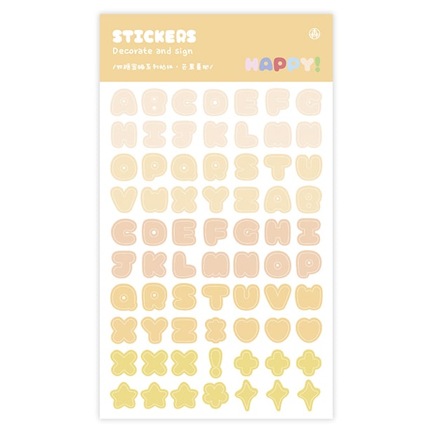 Stickers Secret Jelly Alphabet Mango