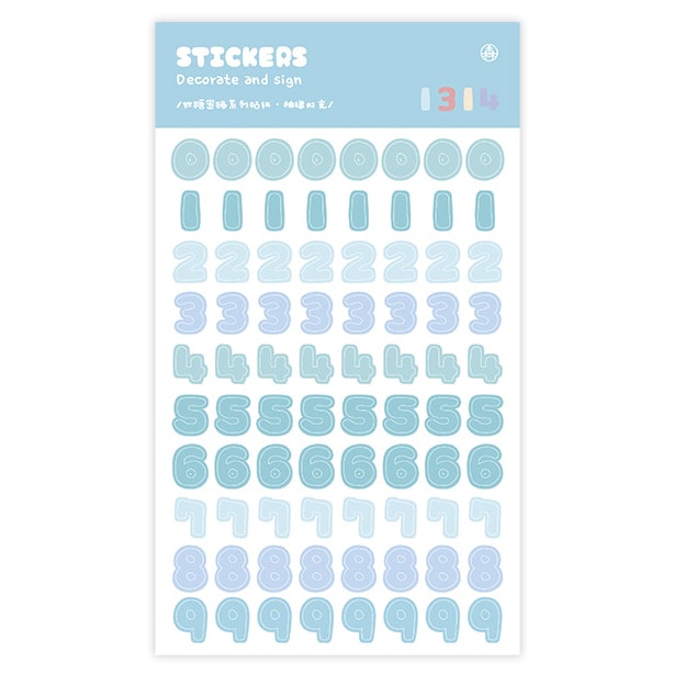 Stickers Secret Jelly Numbers Olive
