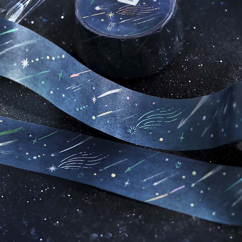 Washi Tape Foil Sky Illustrated Book Meteor