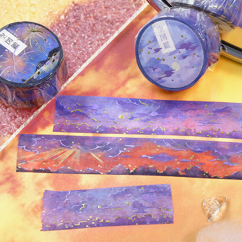 Washi Tape Foil Sky Illustrated Book Evening Dusk