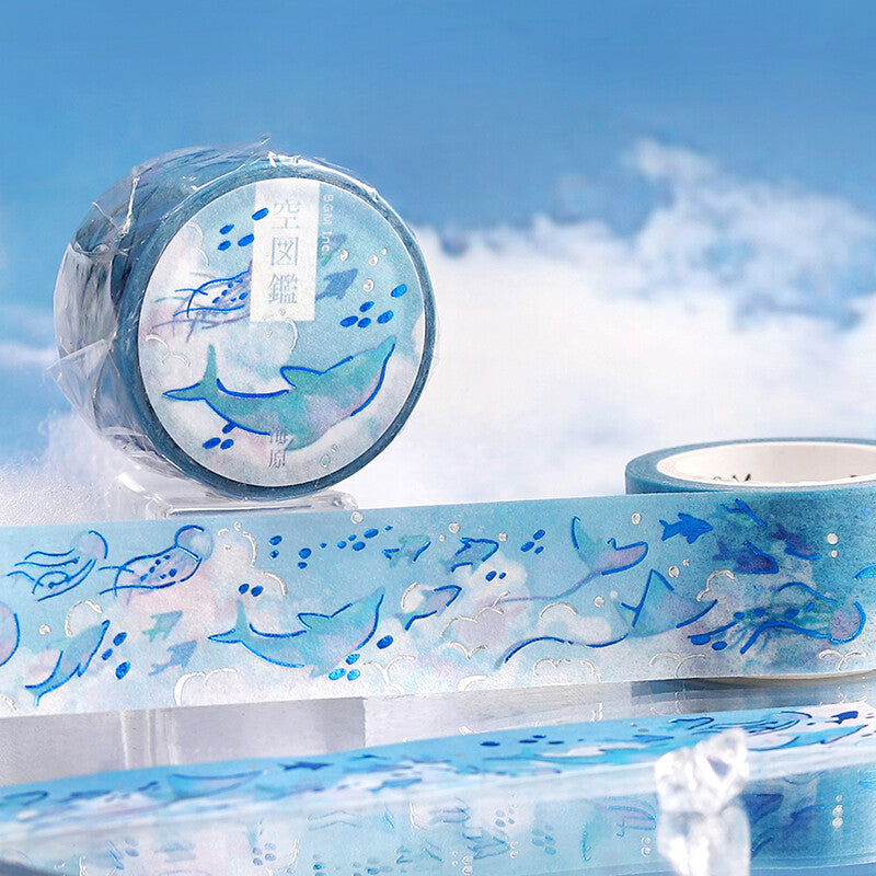 Washi Tape Foil Sky Illustrated Book Ocean