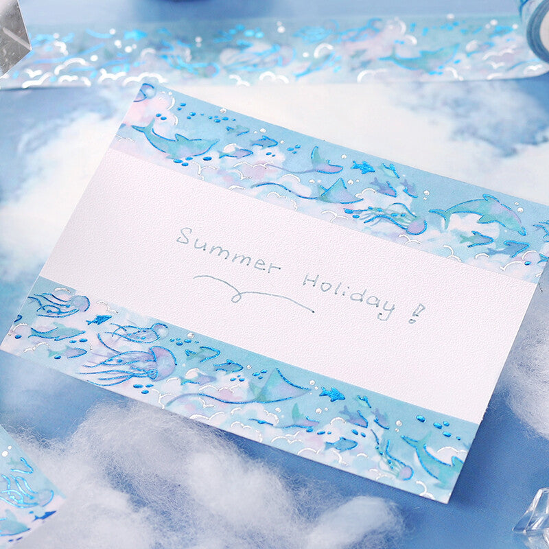 Washi Tape Foil Sky Illustrated Book Ocean