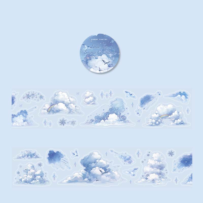 Stickers en Rollo Sky City Love In Snow Country