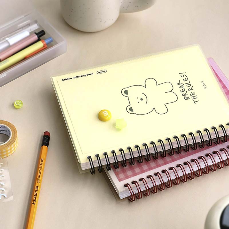 Álbum para Guardar Pegatinas Sticker Collecting Book Cream Yellow