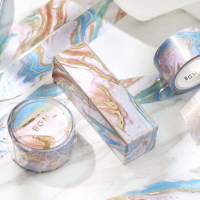 Washi Tape Foil Stone Pattern Colorful