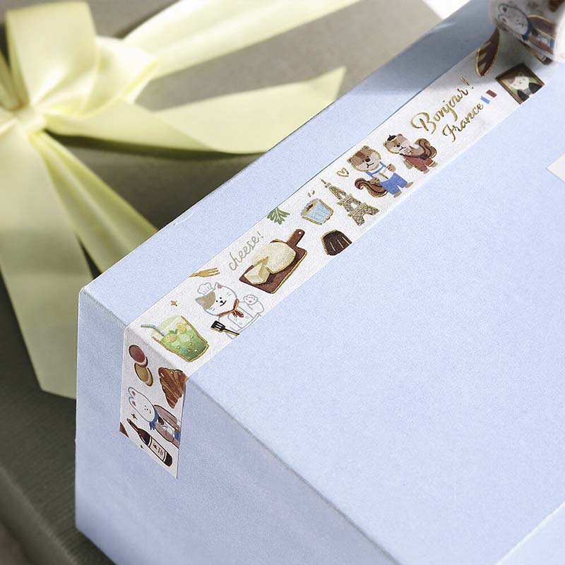 Washi Tape Foil World Cafe Travel France