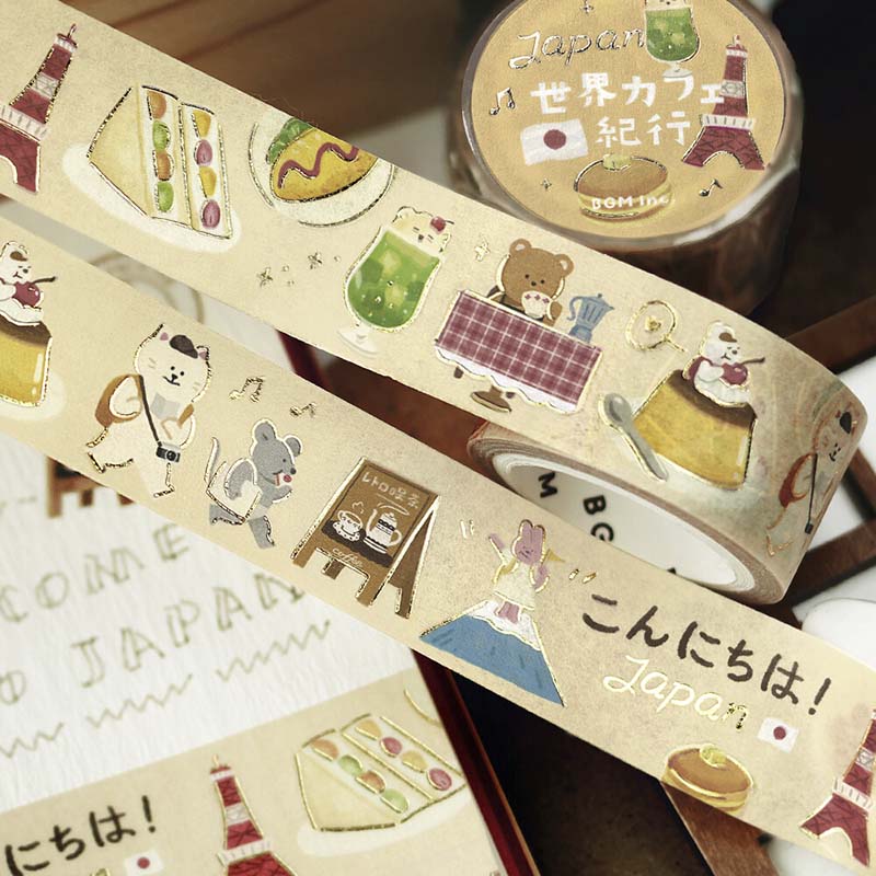 Washi Tape Foil World Cafe Travel Japan