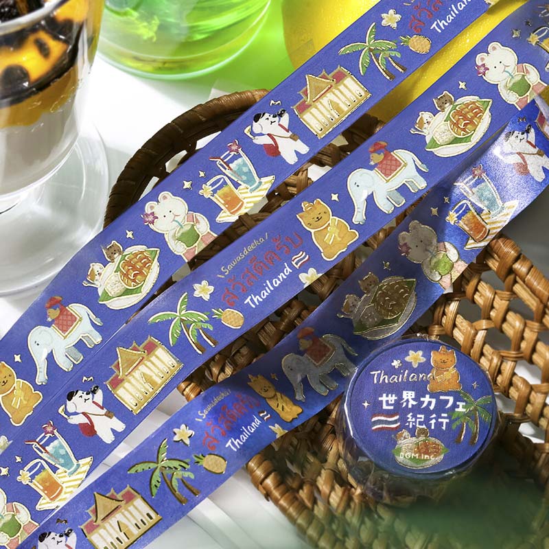 Washi Tape Foil World Cafe Travel Thailand