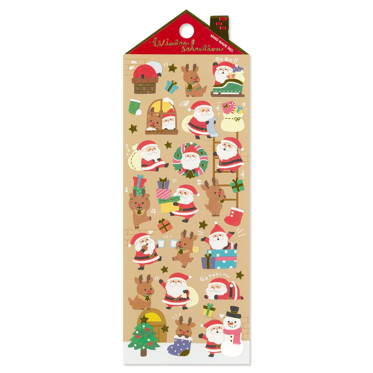 Stickers Winter Selection Cheerful Santa Claus