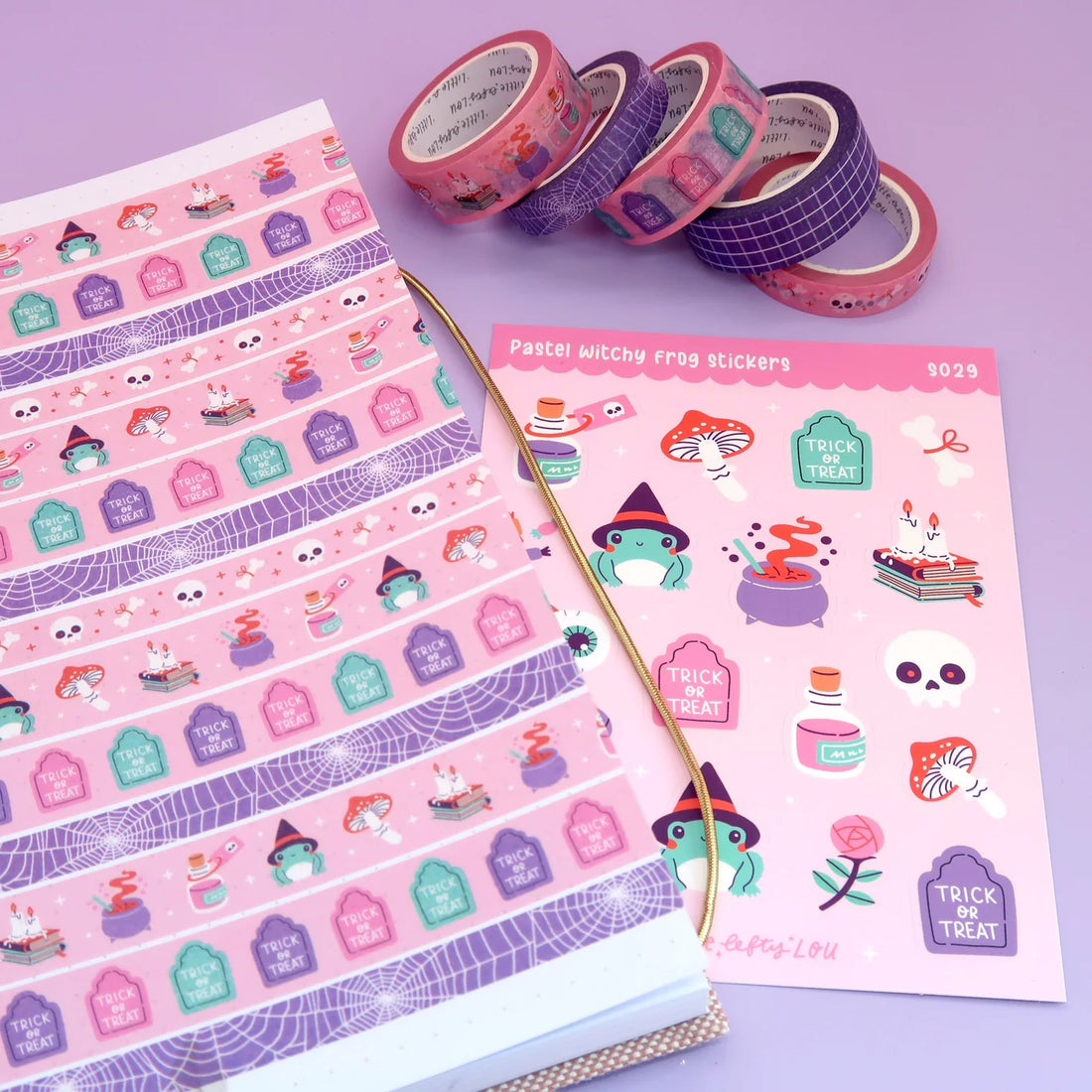 Washi Tape Witchy Frog Pastel
