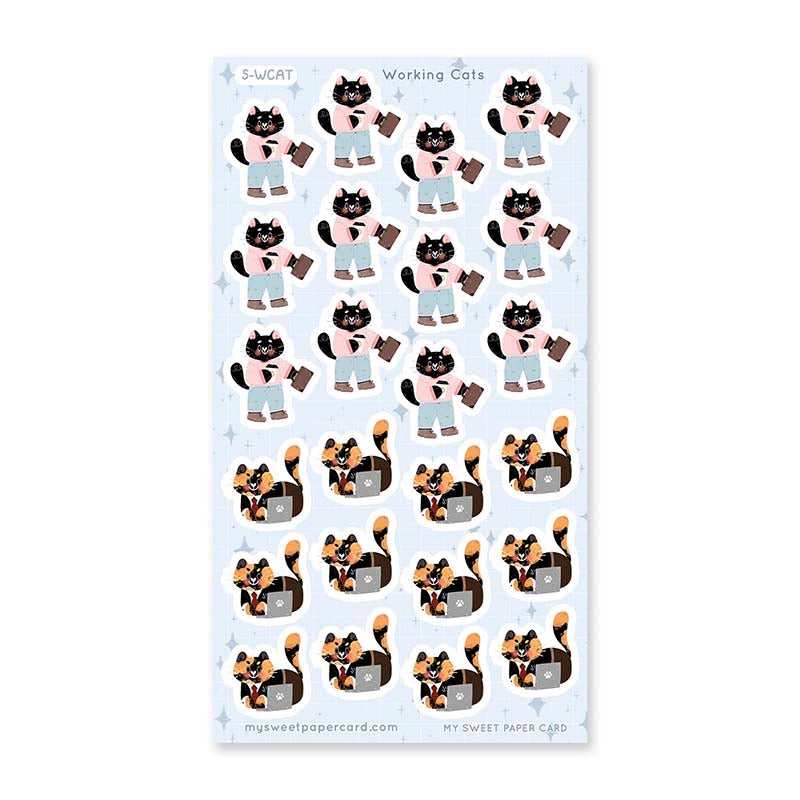 Stickers Working Cat