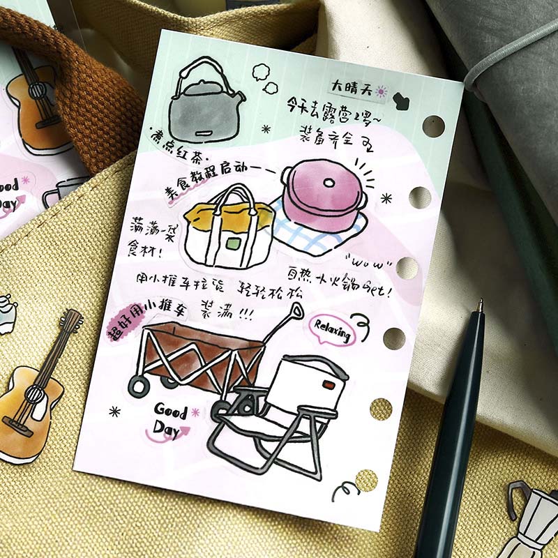 Stickers A Good Life Plan Camping Diary