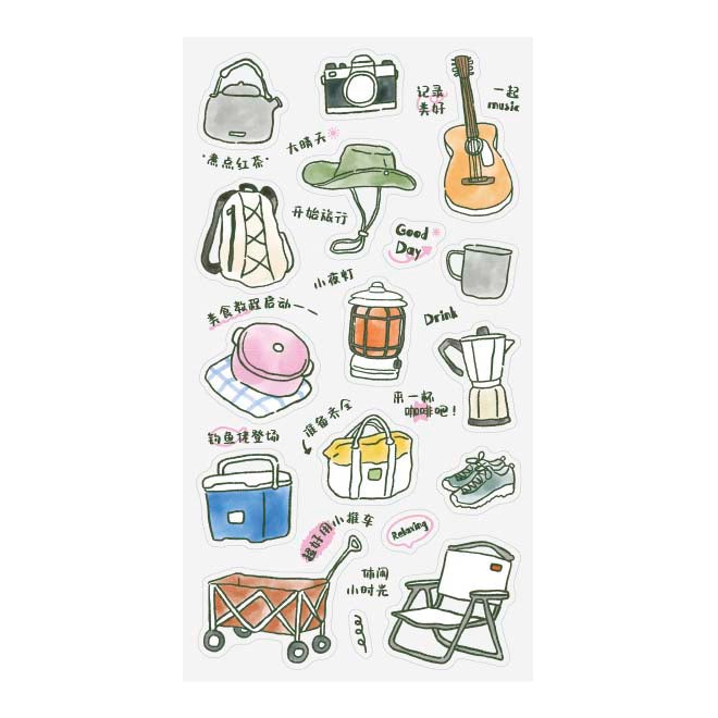 Stickers A Good Life Plan Camping Diary