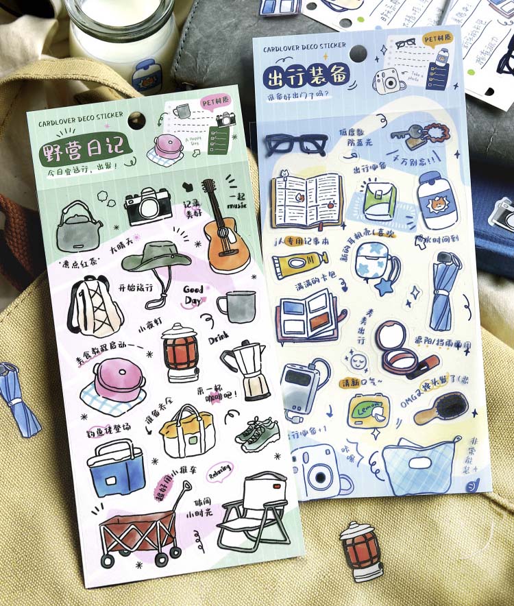 Stickers A Good Life Plan Camping Diary