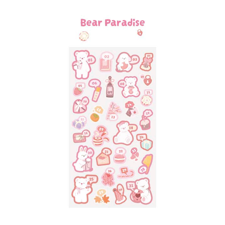 Stickers Bears Polka Pink