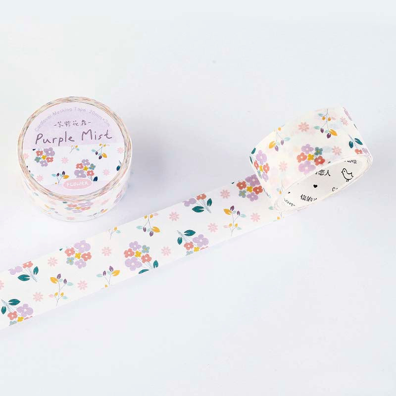 Washi Tape Breeze Carries The Floral Tidings Purple Mist