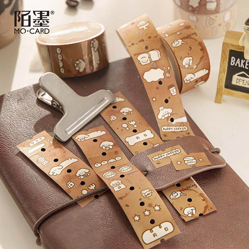 Stickers en Rollo Cafeterism Roll Puppy Coffee